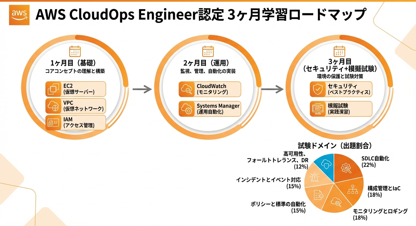 AWS CloudOps Engineer 3ヶ月学習ロードマップ