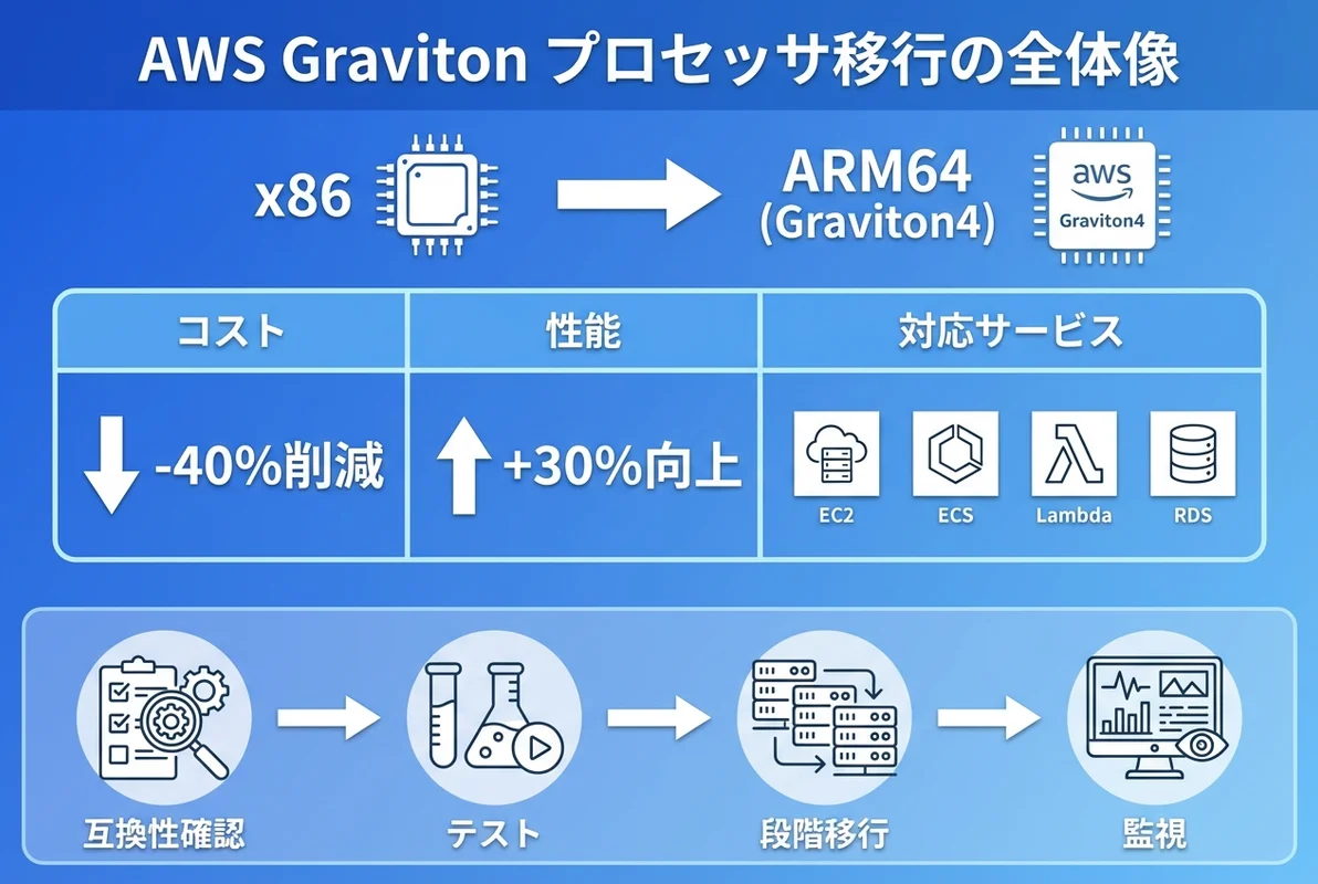 AWS Gravitonプロセッサ移行の全体像