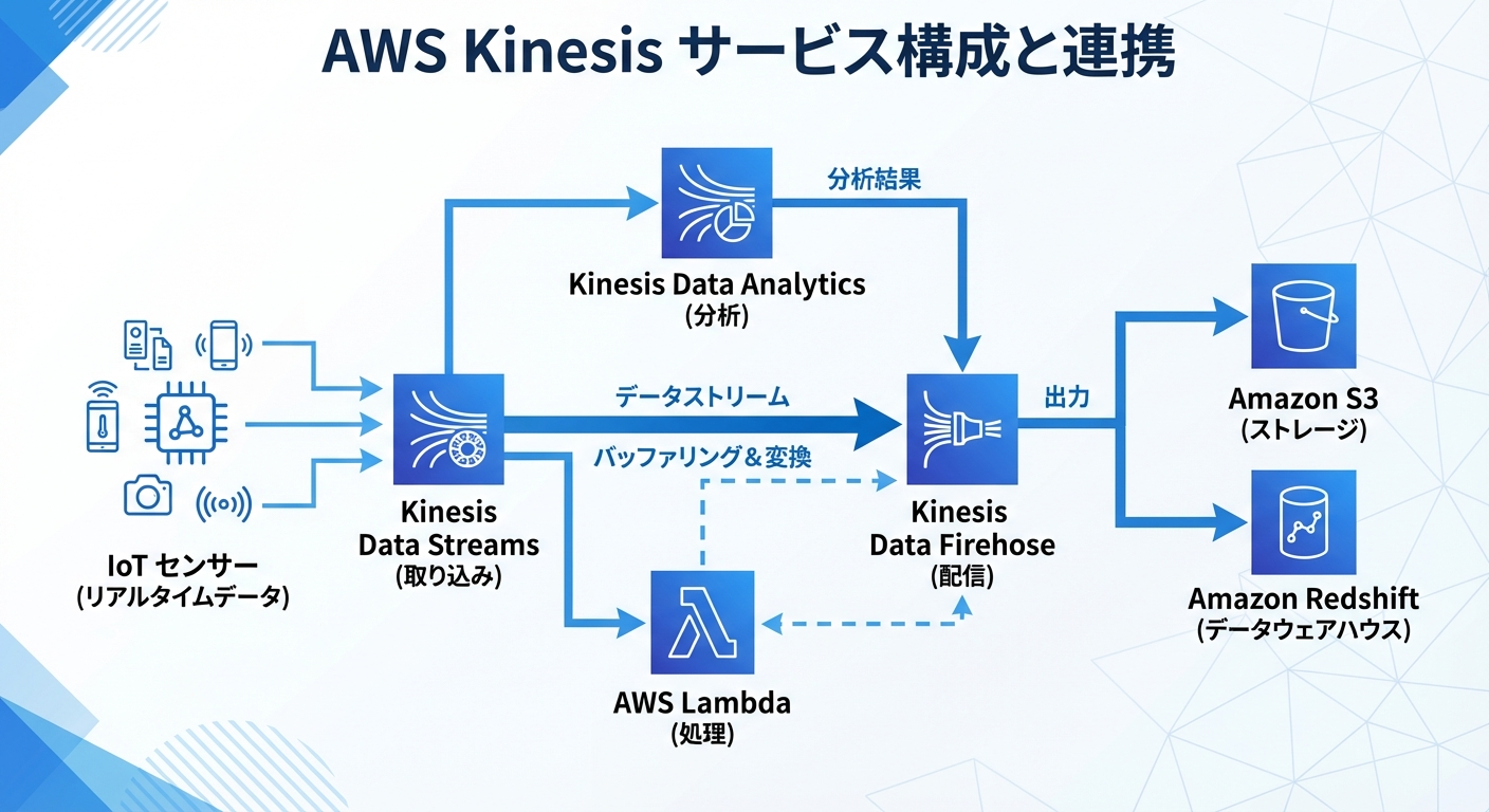 AWS Kinesisサービス構成と連携図