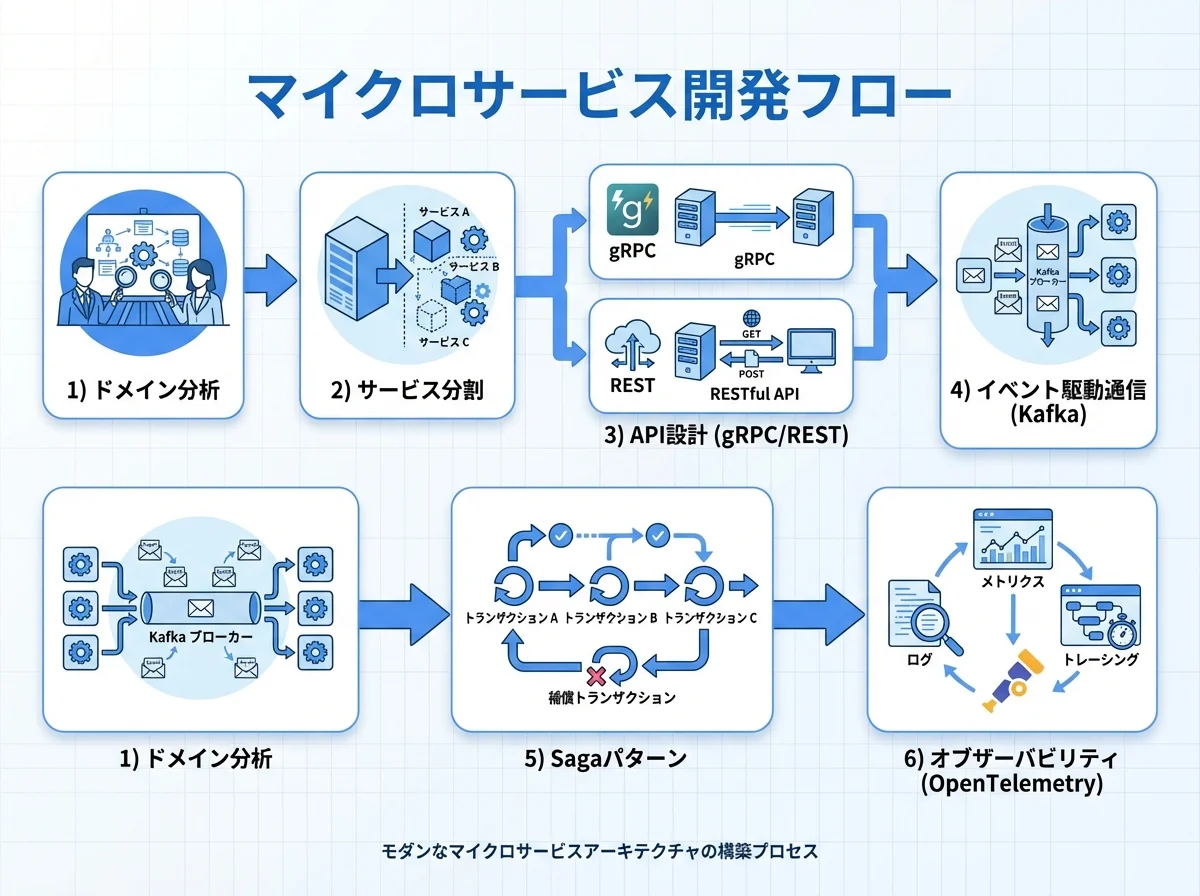 Claude Codeマイクロサービス開発のアーキテクチャ全体図