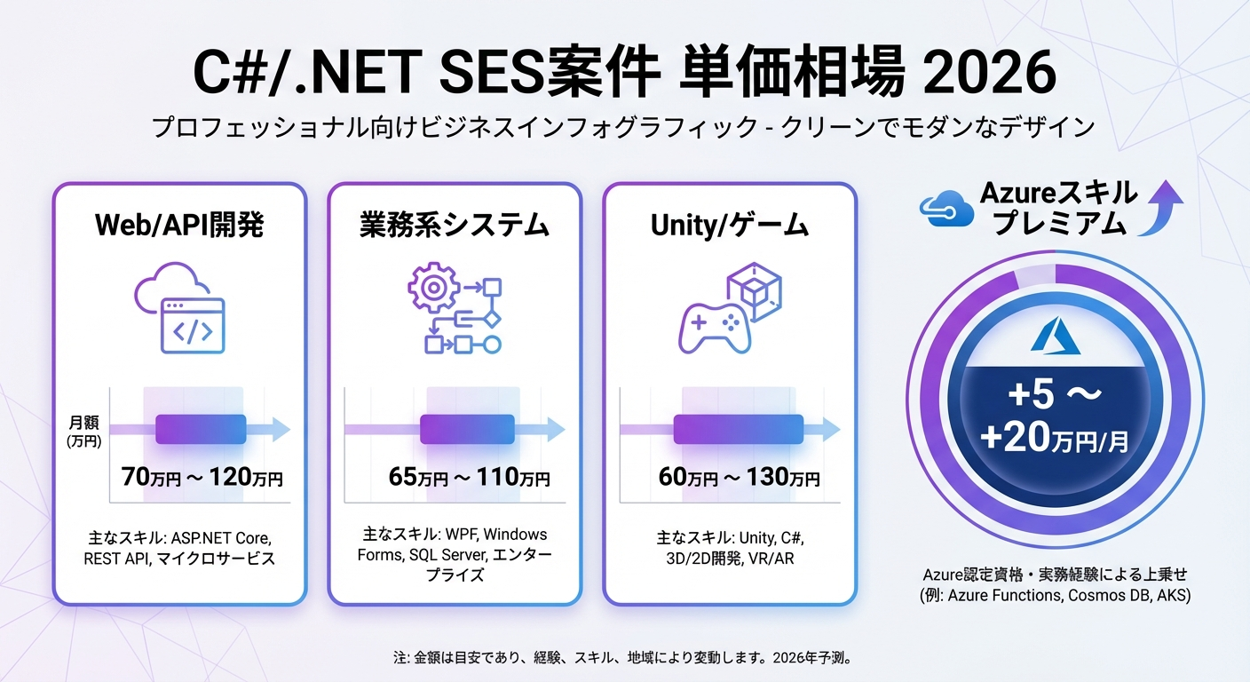C#/.NET SES案件の需要と単価の全体像