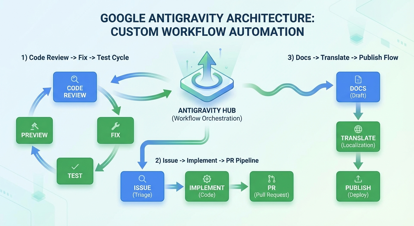 Antigravityカスタムワークフローのアーキテクチャ