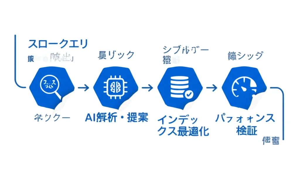 Google Antigravityによるデータベース最適化のワークフロー図