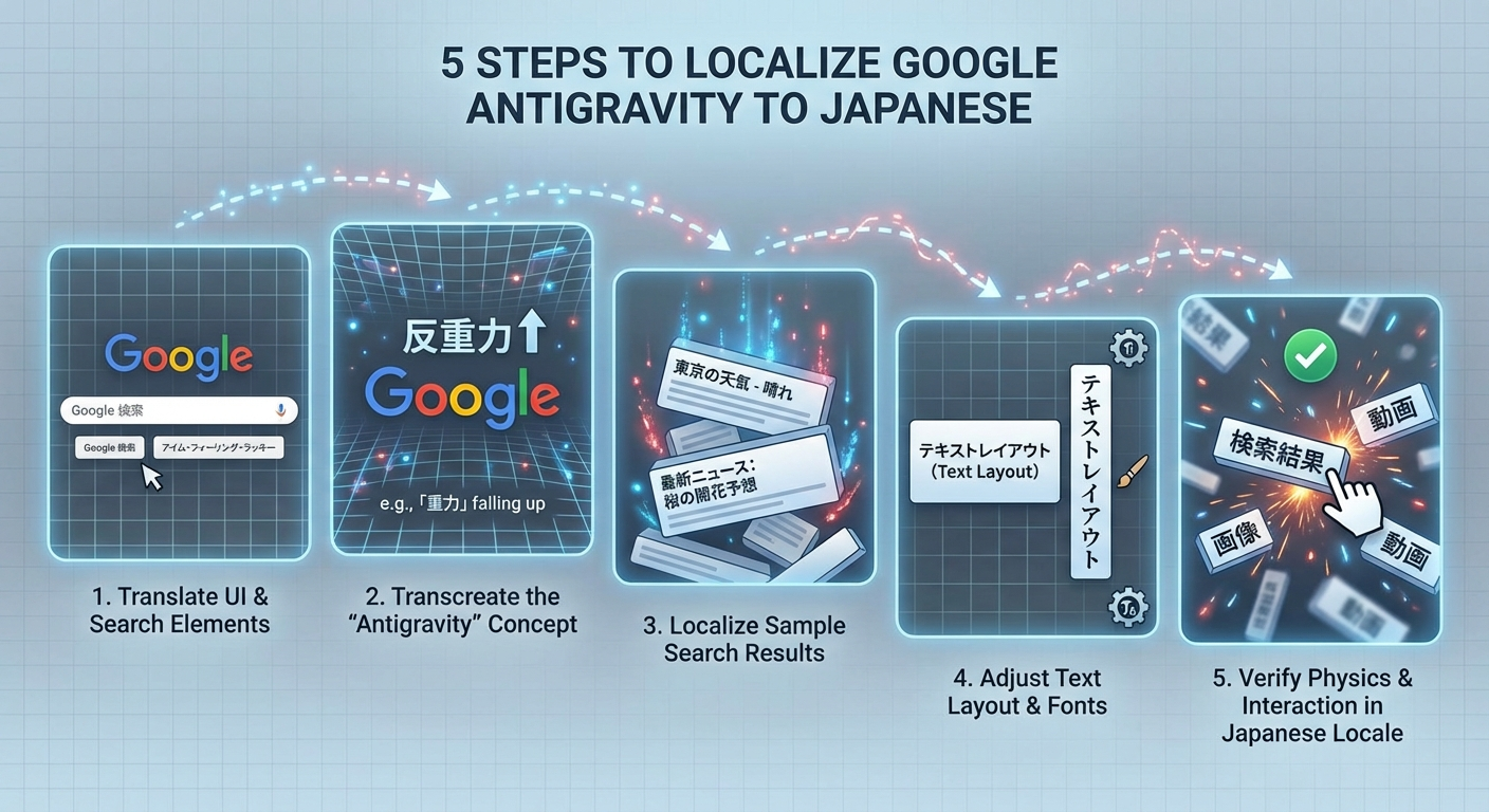 Antigravityๆฅๆฌ่ชๅใฎ่จญๅฎในใใใใจๅนๆใฎใคใณใใฉใฐใฉใใฃใใฏ