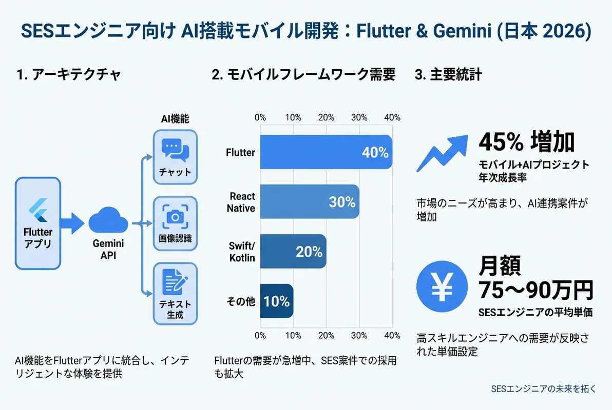 Antigravityによるモバイル開発ワークフローを示すインフォグラフィック