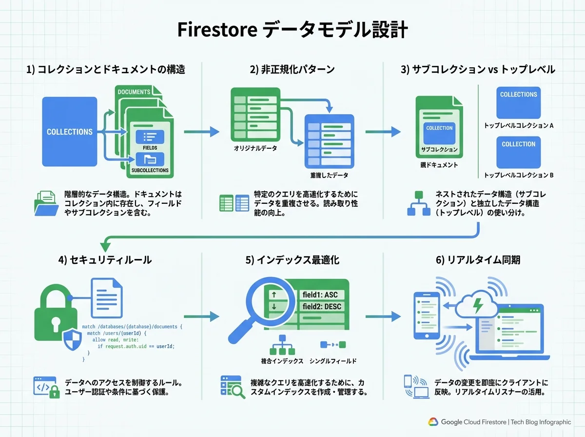 Firestoreデータモデル設計パターン