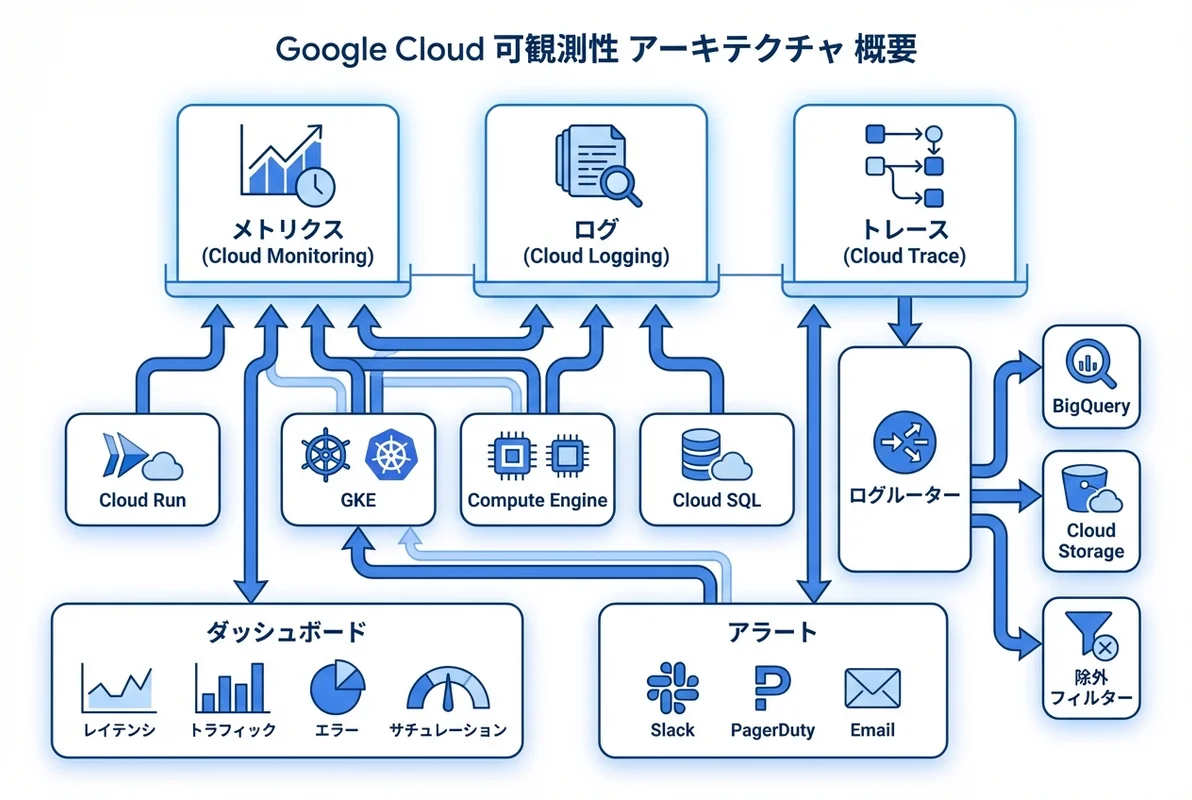 Cloud MonitoringとLoggingによるオブザーバビリティ全体像