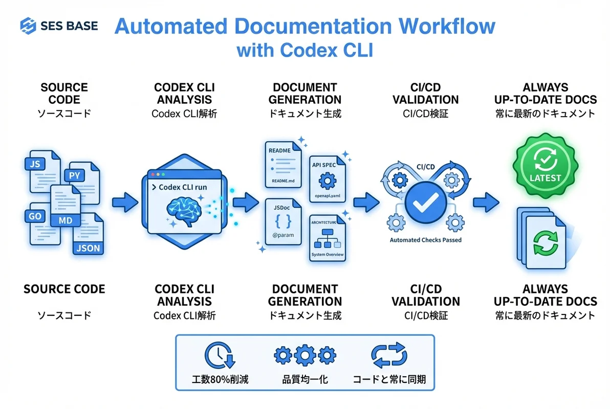 Codex CLIによるドキュメント自動生成のワークフロー