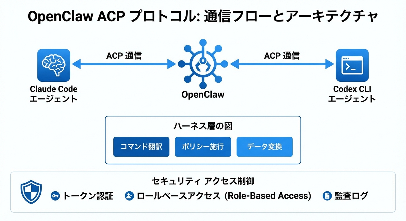 OpenClaw ACPプロトコルのインフォグラフィック