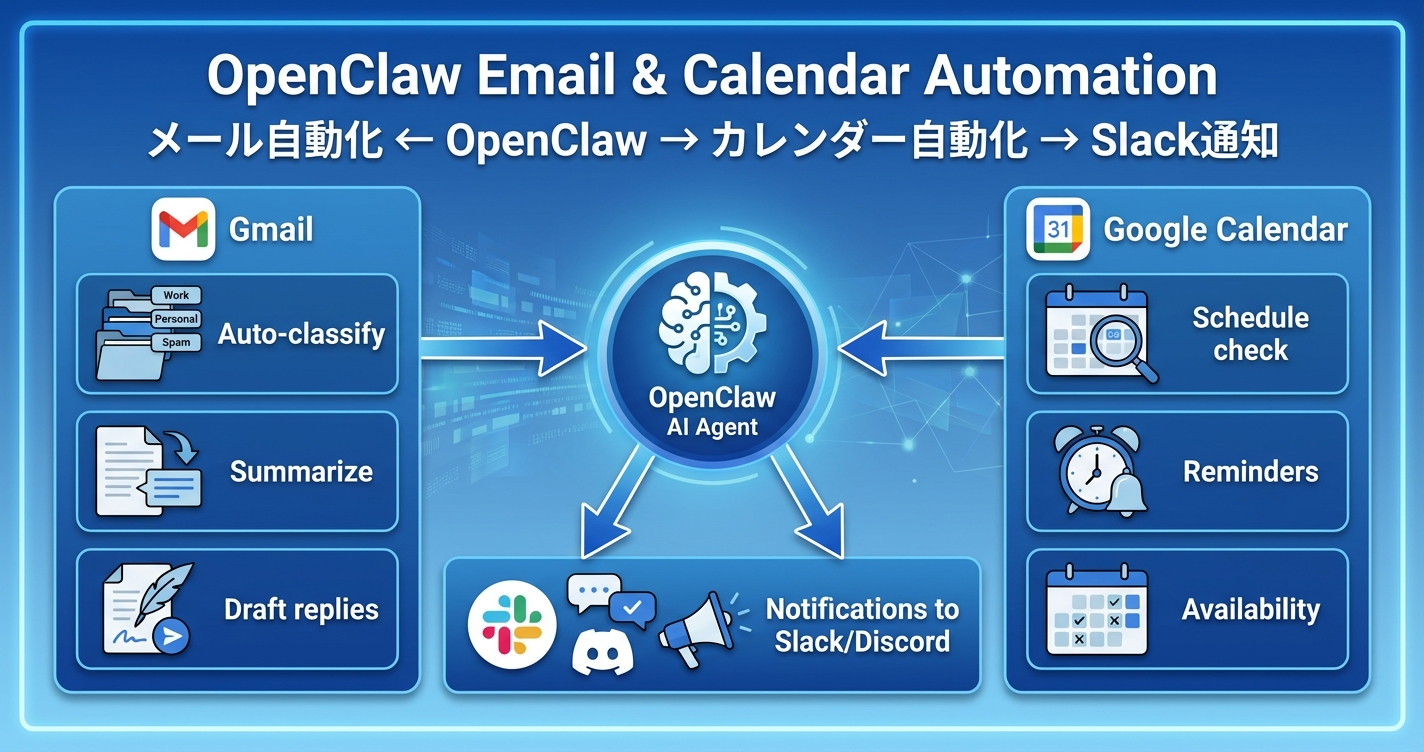 OpenClawによるメール・カレンダー自動化の全体像