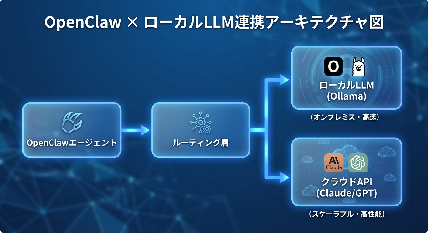 ローカルLLM連携アーキテクチャ図
