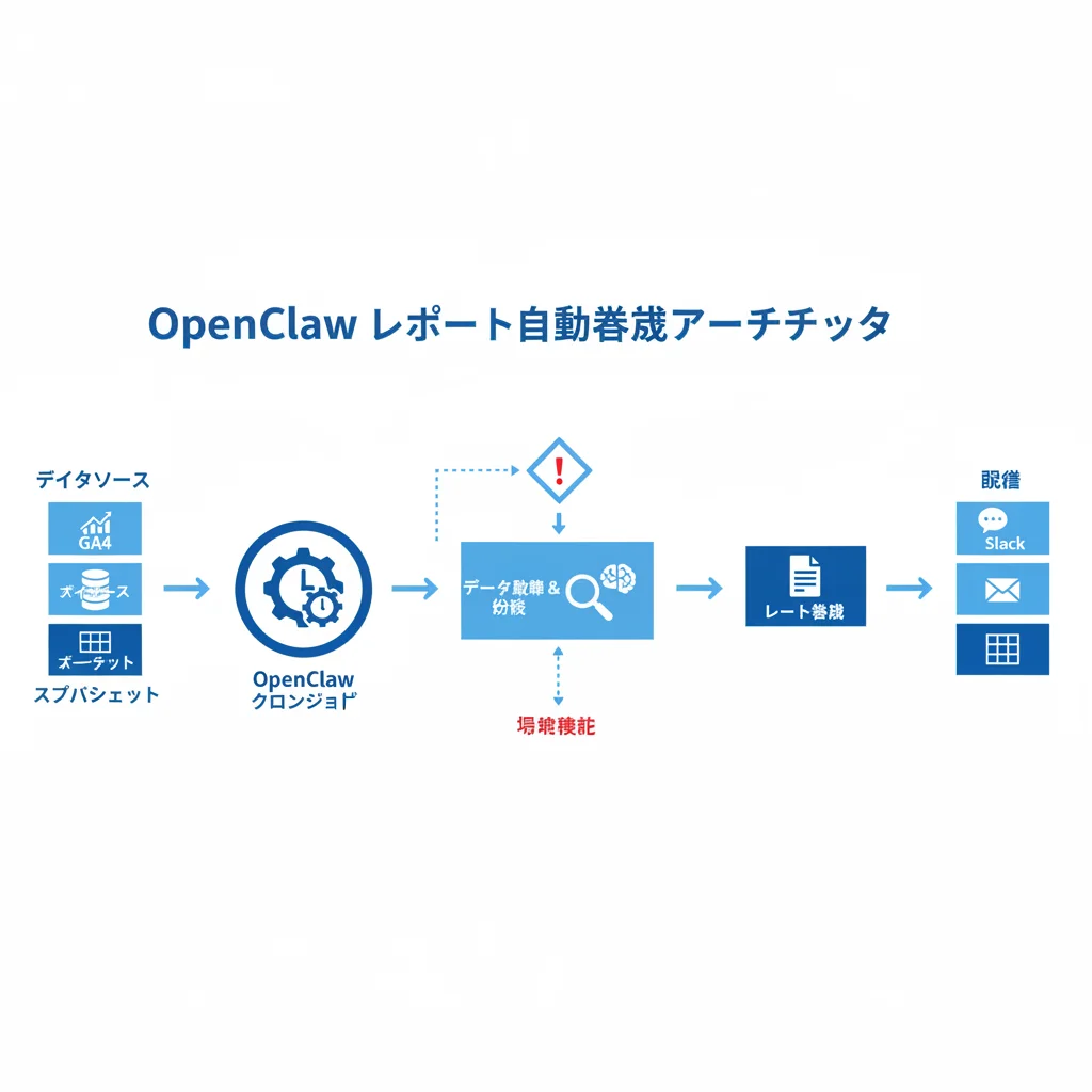 OpenClaw レポート自動生成アーキテクチャ