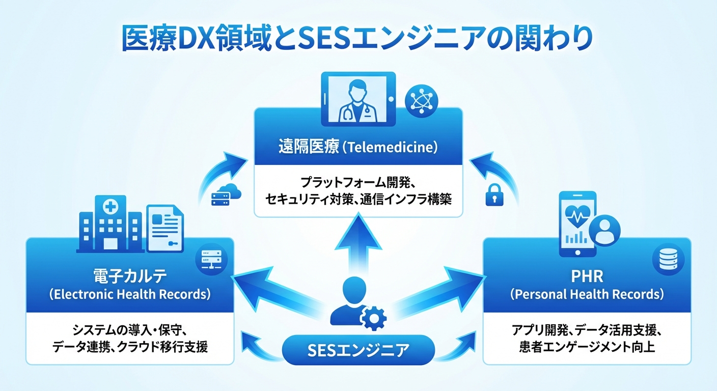 医療DX領域とSESエンジニアの関わり