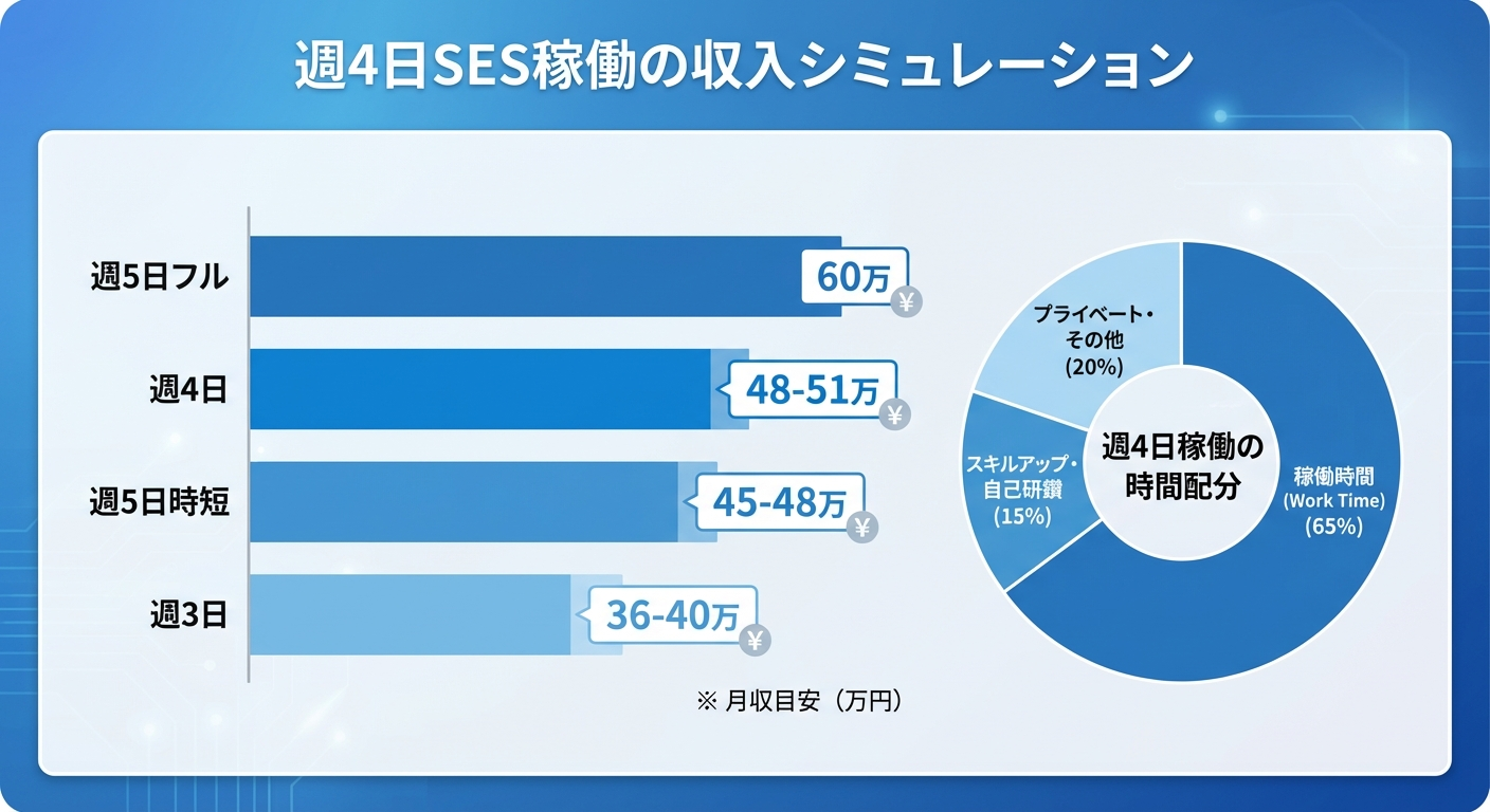週4日SES稼働の収入シミュレーション