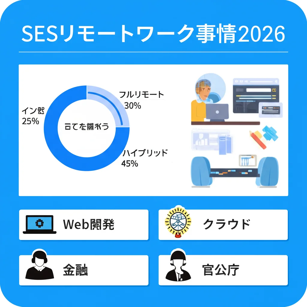 SESリモートワーク事情2026 - 勤務形態の割合・職種別傾向・成功のコツ