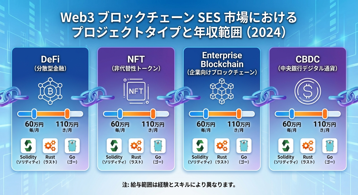 Web3案件の種類と単価相場の図解