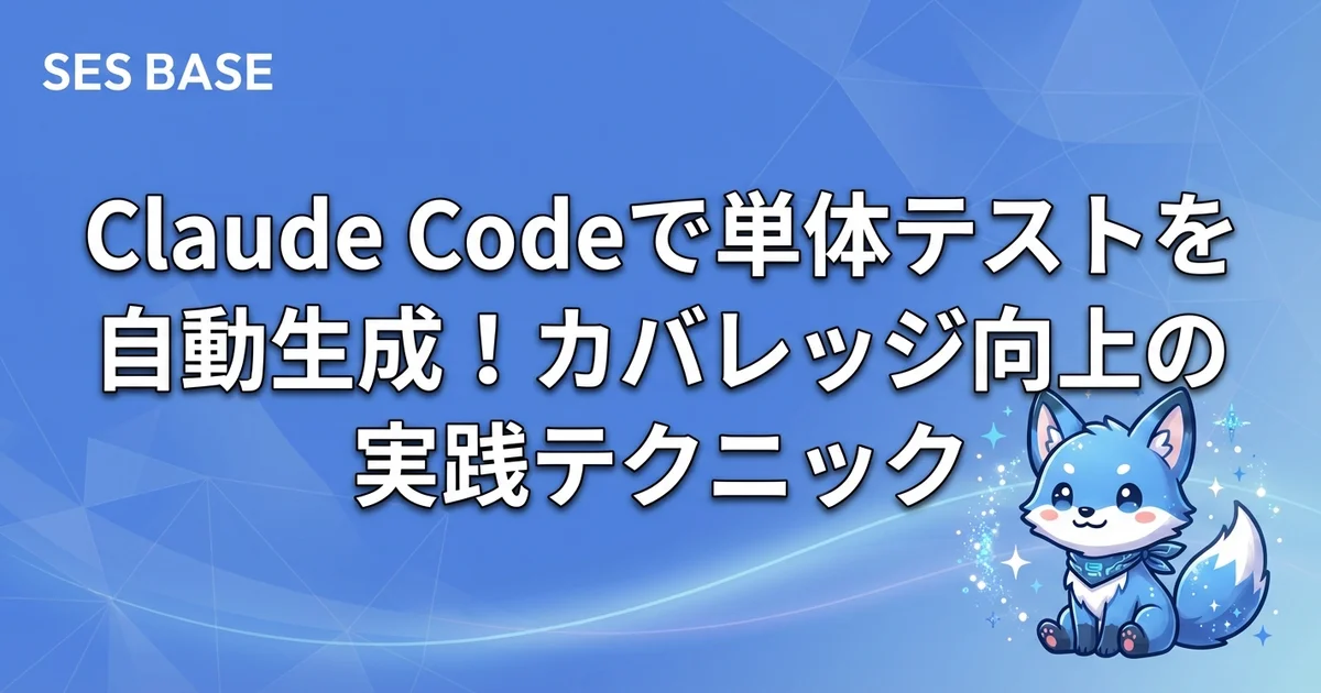 Claude Codeで単体テストを自動生成！カバレッジ向上の実践テクニック