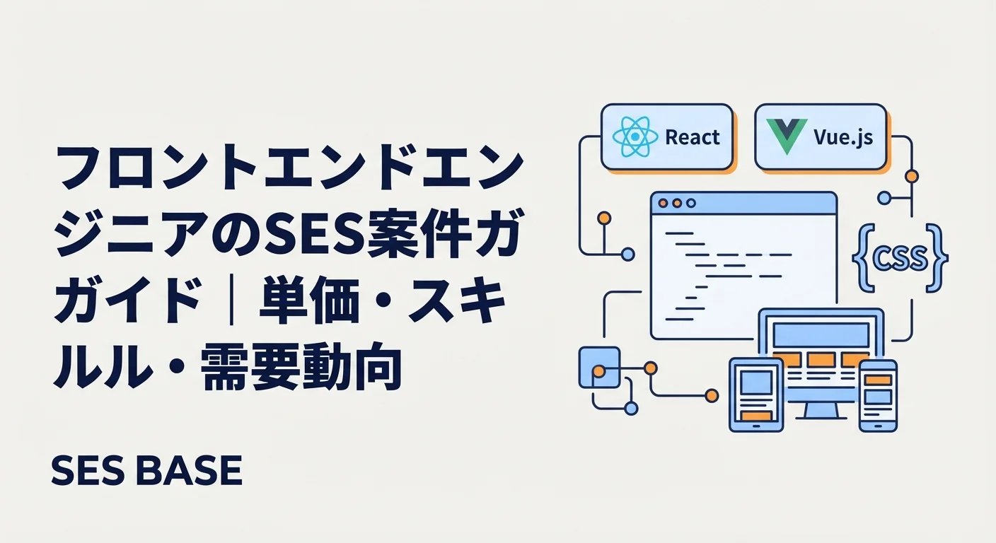 フロントエンドエンジニアのSES案件ガイド｜単価・スキル・需要動向【2026年版】