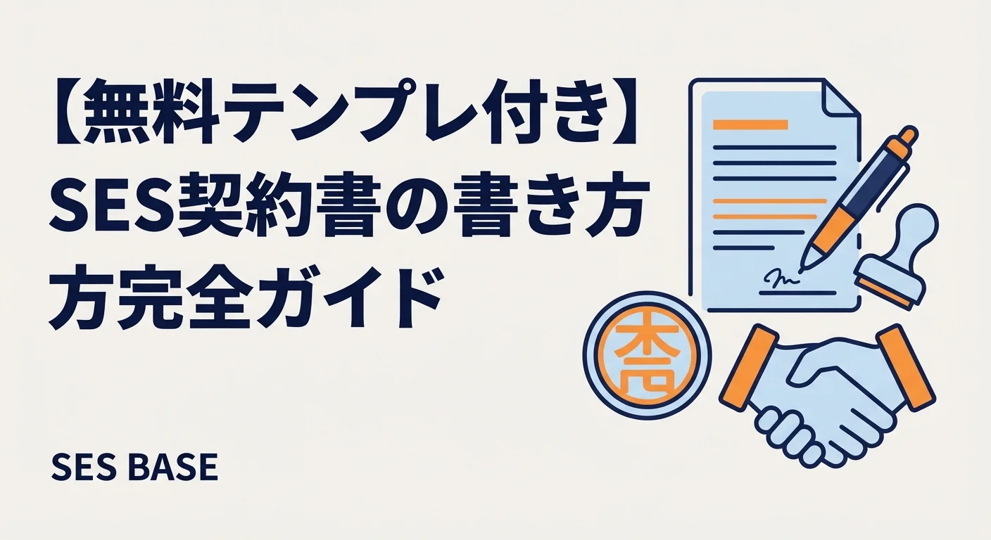 SES契約書テンプレート5種｜準委任・請負・NDAの条文例付き完全ガイド【2026年版】