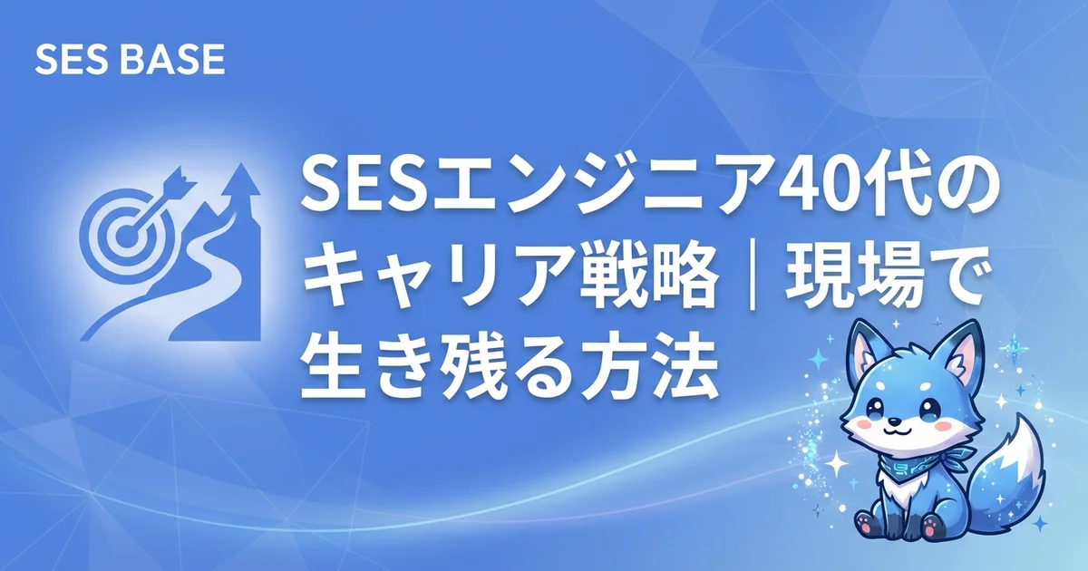 SESエンジニア40代のキャリア戦略｜現場で生き残る方法