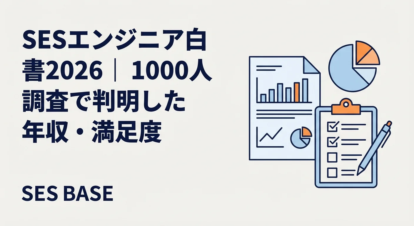 SESエンジニア白書2026｜1000人調査で判明した年収・満足度・キャリアの実態