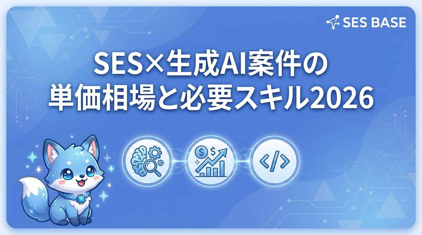 SES×生成AI案件の単価相場と必要スキル【2026年版】