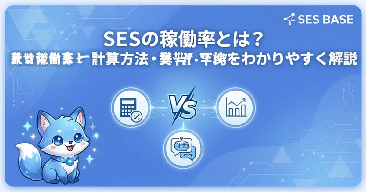 SESの稼働率とは？計算方法・業界平均・改善策をわかりやすく解説