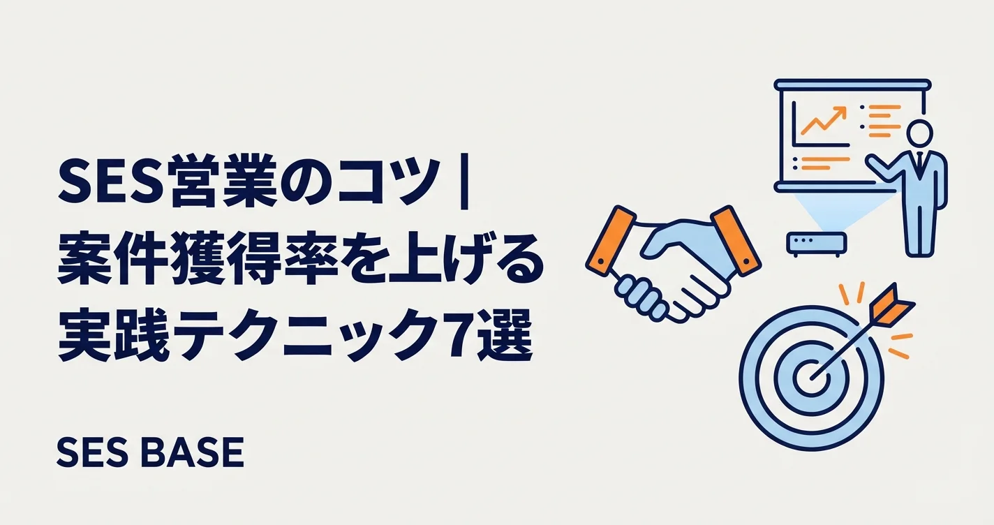 SES営業のコツ｜案件獲得率を上げる実践テクニック7選【2026年版】